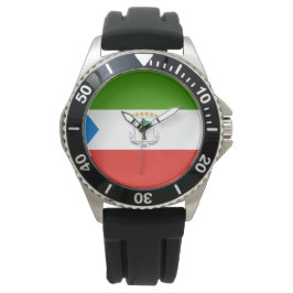 Vlag van Equatoriaal-Guinea (Afrika) Horloge