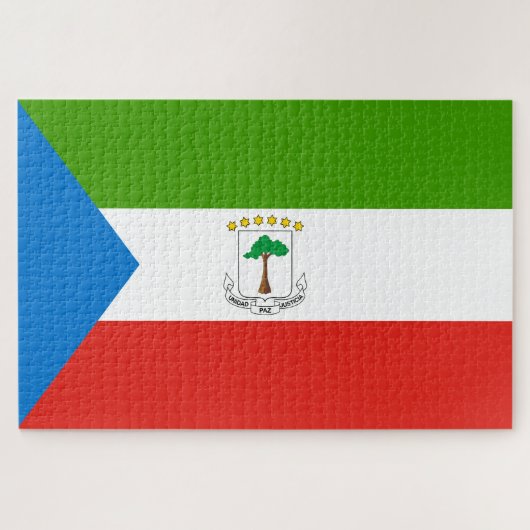 Vlag van Equatoriaal-Guinea (Afrika) Legpuzzel (Horizontaal)