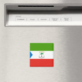 Vlag van Equatoriaal-Guinea (Afrika) Magneet (Insitu (Vaatwasser))