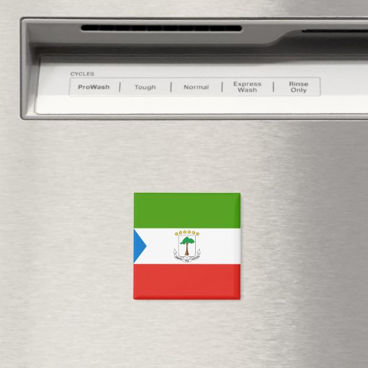 Vlag van Equatoriaal-Guinea (Afrika) Magneet (Insitu (Vaatwasser))