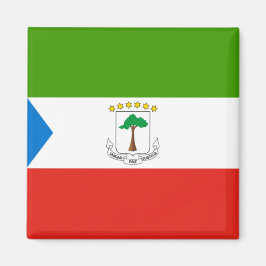 Vlag van Equatoriaal-Guinea (Afrika) Magneet