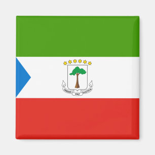 Vlag van Equatoriaal-Guinea (Afrika) Magneet
