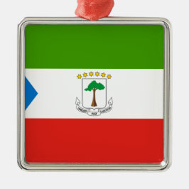 Vlag van Equatoriaal-Guinea (Afrika) Metalen Ornament