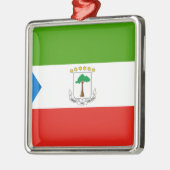 Vlag van Equatoriaal-Guinea (Afrika) Metalen Ornament (Links)