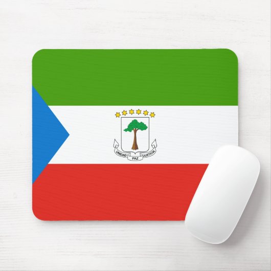 Vlag van Equatoriaal-Guinea (Afrika) Muismat (Met muis)