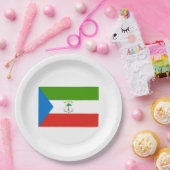 Vlag van Equatoriaal-Guinea (Afrika) Papieren Bordje (Feest)