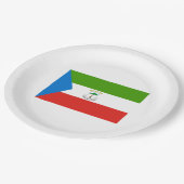 Vlag van Equatoriaal-Guinea (Afrika) Papieren Bordje (Gekanteld)