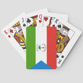 Vlag van Equatoriaal-Guinea (Afrika) Pokerkaarten