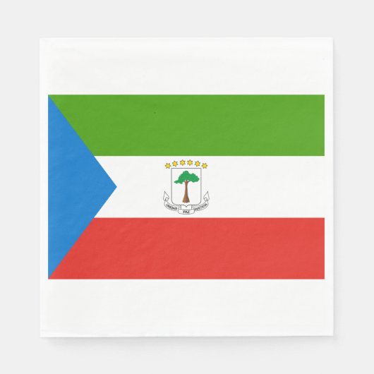 Vlag van Equatoriaal-Guinea (Afrika) Servet (Voorkant)