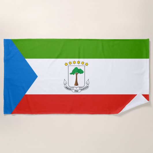 Vlag van Equatoriaal-Guinea (Afrika) Strandlaken (Voorkant)