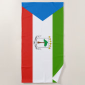 Vlag van Equatoriaal-Guinea (Afrika) Strandlaken (Voorkant)