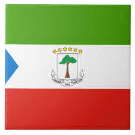 Vlag van Equatoriaal-Guinea (Afrika) Tegeltje