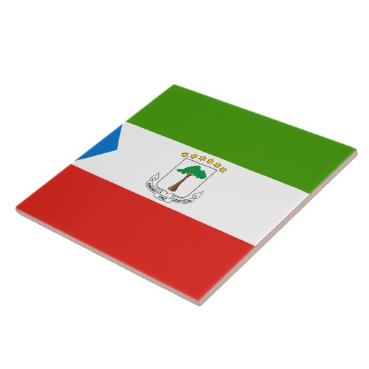 Vlag van Equatoriaal-Guinea (Afrika) Tegeltje (Zijkant)
