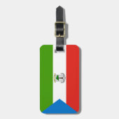 Vlag van Equatoriaal-Guinea Bagagelabel (Voorkant verticaal)