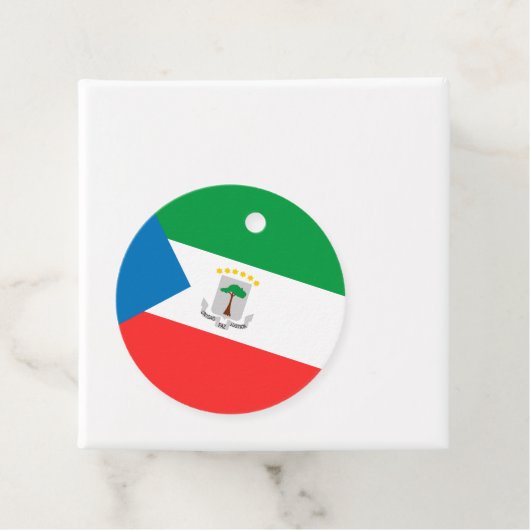 vlag van Equatoriaal-Guinea Bedankjes Labels (In situ)