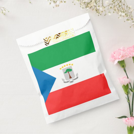 Vlag van Equatoriaal-Guinea Bedankzakje (Gezegeld)