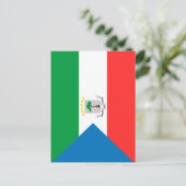 vlag van Equatoriaal-Guinea Briefkaart (Staand voorkant)