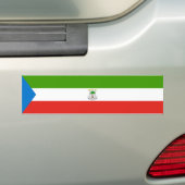 Vlag van Equatoriaal-Guinea Bumpersticker (Op auto)