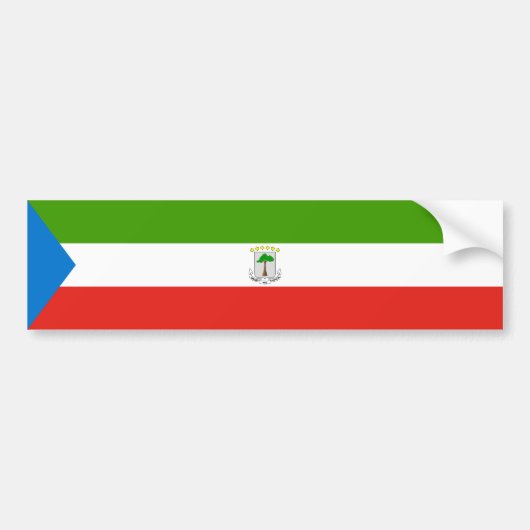 Vlag van Equatoriaal-Guinea Bumpersticker (Voorkant)