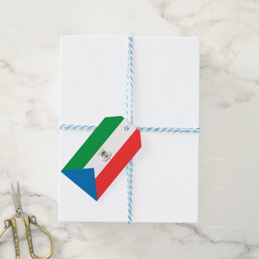 vlag van Equatoriaal-Guinea Cadeaulabel (Met Touw)
