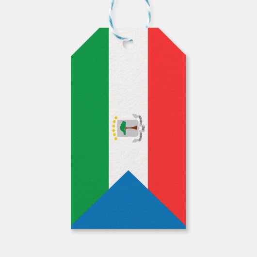 vlag van Equatoriaal-Guinea Cadeaulabel (Achterkant)