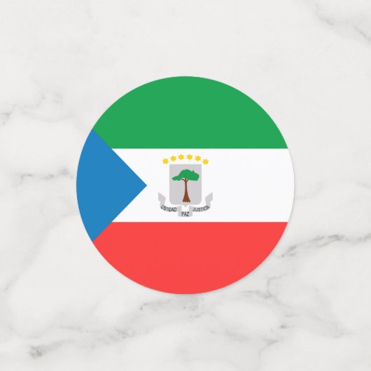 vlag van Equatoriaal-Guinea Confetti (Kleine voorkant)