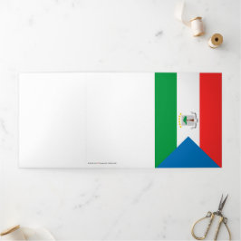 vlag van Equatoriaal-Guinea Drieluik Kaart