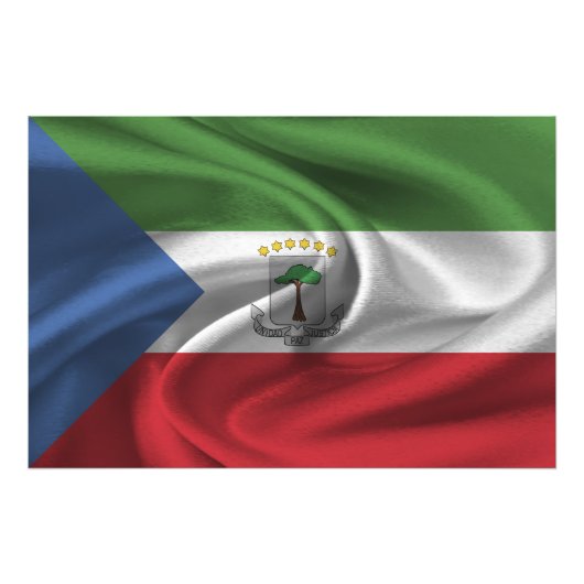 Vlag van Equatoriaal-Guinea Foto Afdruk (Voorkant)