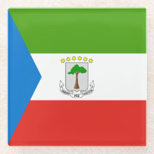 Vlag van Equatoriaal-Guinea Glazen Onderzetter