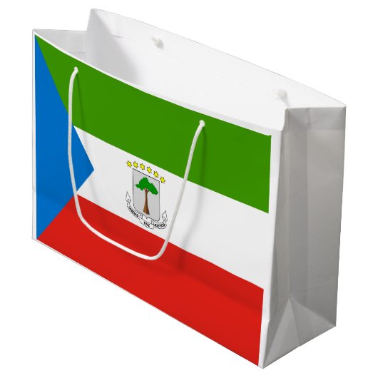 Vlag van Equatoriaal-Guinea Groot Cadeauzakje (Voorkant Gekanteld)
