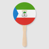 Vlag van Equatoriaal-Guinea Handwaaier (Achterkant)