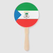 vlag van Equatoriaal-Guinea Handwaaier (Achterkant)