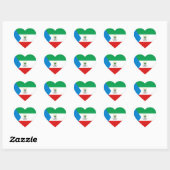 Vlag van Equatoriaal-Guinea Hartsticker Hart Sticker (Vel)