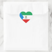 Vlag van Equatoriaal-Guinea Hartsticker Hart Sticker (Tas)