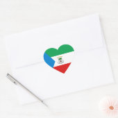 Vlag van Equatoriaal-Guinea Hartsticker Hart Sticker (Envelop)