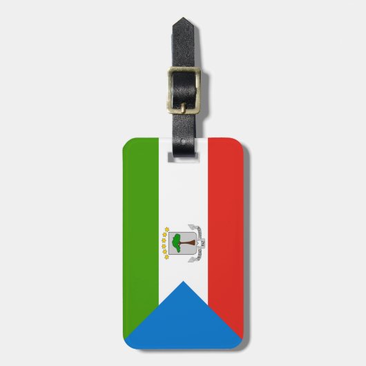 Vlag van Equatoriaal-Guinea - ID persoonlijk Bagagelabel (Voorkant verticaal)