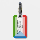 Vlag van Equatoriaal-Guinea - ID persoonlijk Bagagelabel (Achterkant verticaal)