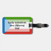 Vlag van Equatoriaal-Guinea - ID persoonlijk Bagagelabel (Achterkant horizontaal)