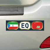 Vlag van Equatoriaal-Guinea Kaart Code bumperstick Bumpersticker (Op auto)