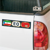 Vlag van Equatoriaal-Guinea Kaart Code bumperstick Bumpersticker (Op Truck)