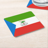 Vlag van Equatoriaal-Guinea Kartonnen Onderzetters (Schuin)