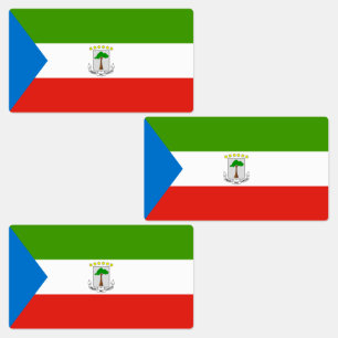 Vlag van Equatoriaal-Guinea Labels