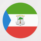 Vlag van Equatoriaal-Guinea Labels (Design 1)