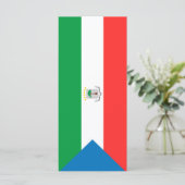 Vlag van Equatoriaal-Guinea Menu (Staand voorkant)