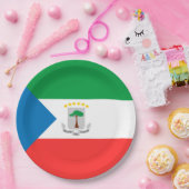 vlag van Equatoriaal-Guinea Papieren Bordje (Feest)