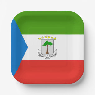 Vlag van Equatoriaal-Guinea Papieren Bordje