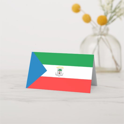 vlag van Equatoriaal-Guinea Plaatskaartje (Voorkant)