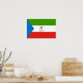 vlag van Equatoriaal-Guinea Poster (Keuken)