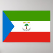 vlag van Equatoriaal-Guinea Poster (Voorkant)