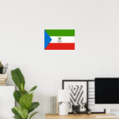 Vlag van Equatoriaal-Guinea Poster (Thuiskantoor)